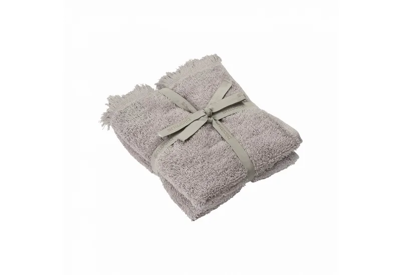 Gästehandtücher -FRINO- 2er Set Luxuriöse Gästehandtücher mit Fransen-Design, (Set, 2-St), Luxuriös, Baumwolle, Fransen-Design, Pflegeleicht, 60 °C waschbar de Blomus en Braun – photo du produit