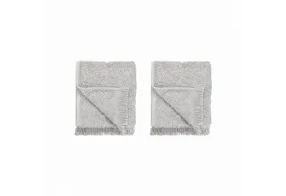 Gästehandtücher -FRINO- 2er Set Luxuriöse Gästehandtücher mit Fransen-Design, (Set, 2-St), Luxuriös, Baumwolle, Fransen-Design, Pflegeleicht, 60 °C waschbar by Blomus in Grey – product photo 2 of 2