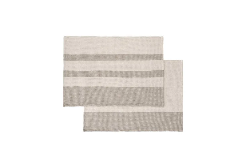 Geschirrtuch Set 2 Spültücher -GANO- Küchentücher, Tücher zum Abtrocknen, (2-tlg), 2er Set, saugfähige Oberfläche, Bio-Baumwolle von Blomus in Beige – Produktfoto