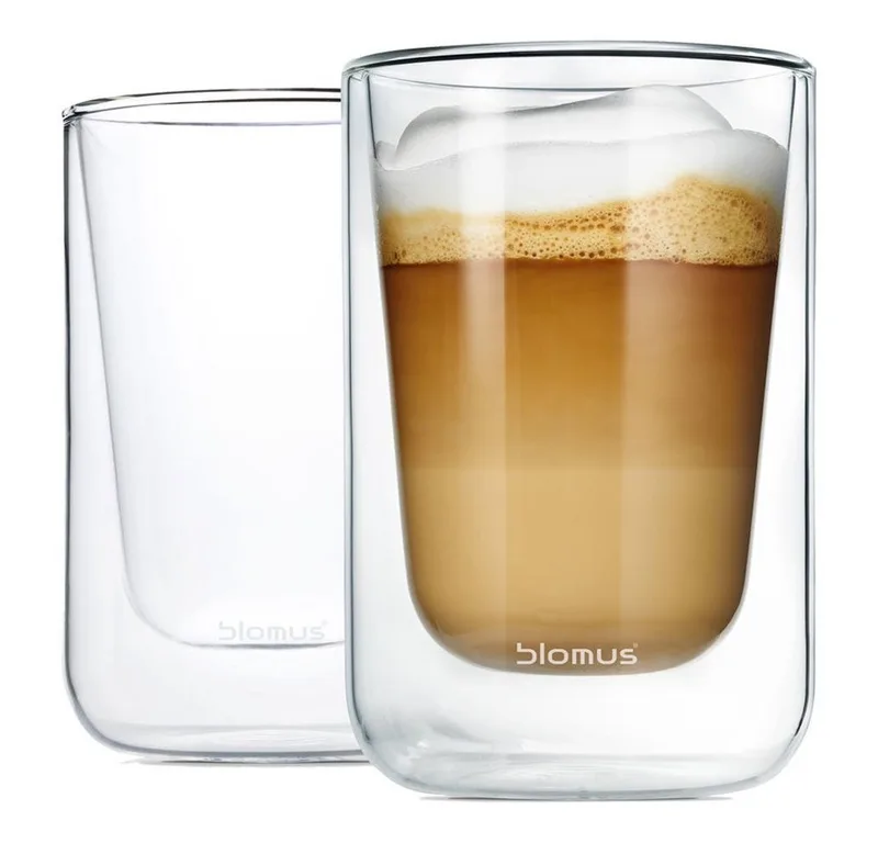Glas Nero CappuccinogläserSet 2tlg. ThermoCappuccinogläser Cappuccinobecher, Glas von Blomus – Produktfoto