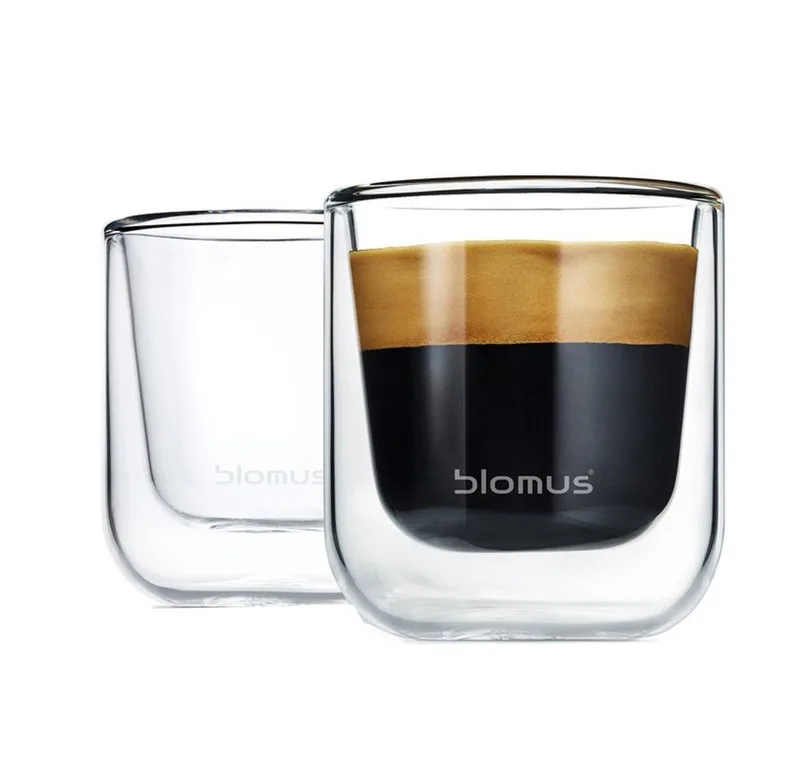Glas Nero EspressogläserSet 2tlg. ThermoEspressogläser Espressobecher Glas, Glas van Blomus – productfoto