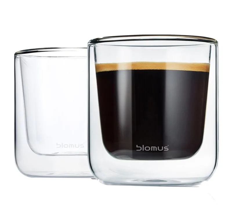 Glas Nero KaffeegläserSet 2tlg. ThermoKaffeegläser Kaffeebecher Glas Becher, Glas de Blomus – photo du produit