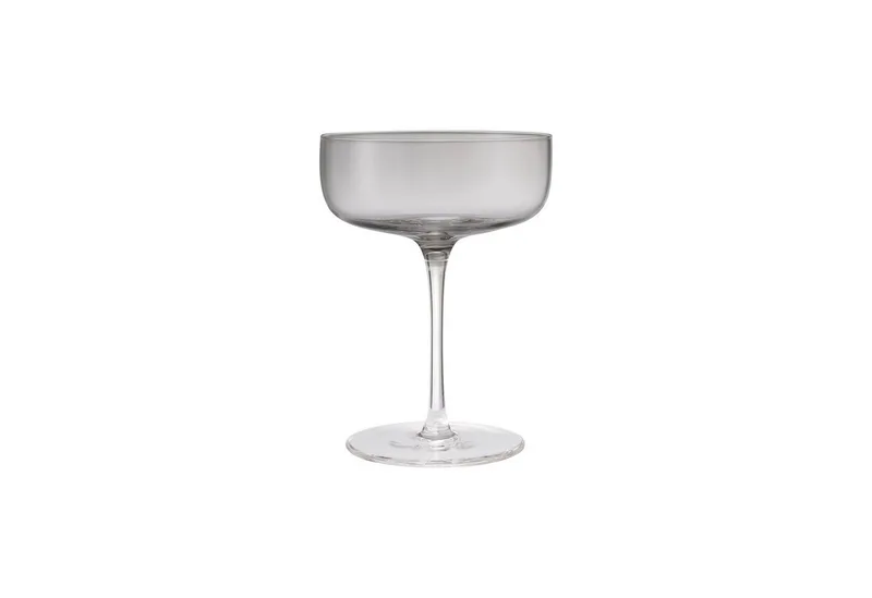 Gläser-Set -FUUMI- 4er Set Sektschalen: Mundgeblasenes Glas & elegantes Design, Glas, 280ml, Mundgeblasen, Spülmaschinengeeignet, Unikat, Designer by Blomus in Grau – product photo