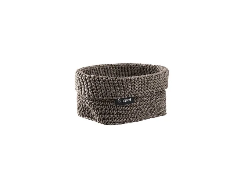 Häkelkorb -TELA- aus Kunstfaser, Korb für Aufbewahrung: Modernes Design, hochwertige Verarbeitung, exklusive Optik by Blomus in Braun – product photo