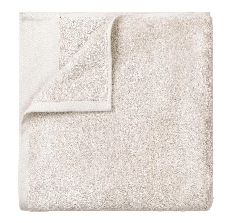 Handtuch RIVA BadHandtuch Badehandtuch Handtuch Baumwolle moonbeam 100 x 50 cm, Frottee (1-St), 100% Baumwolle by Blomus in Beige, weiß – product photo