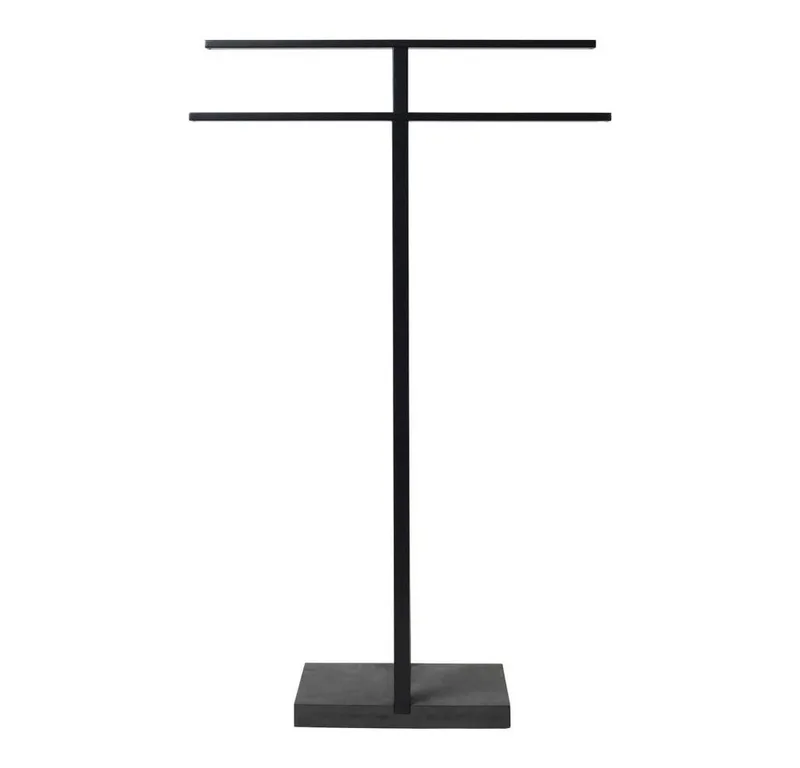 Handtuchständer MENOTO Handtuchständer Handtuchhalter Stahl pulverbeschichtet Polyston by Blomus in Black – product photo
