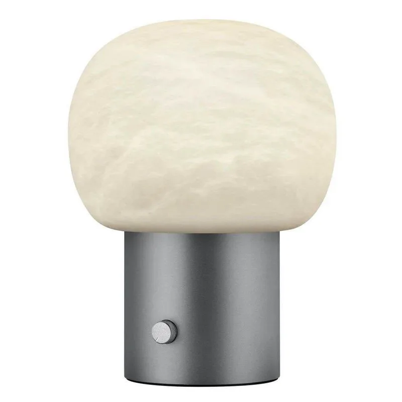 Iris LED Taffellamp Alabaster Gunmetal - Blomus - Woonkamer - Aluminium von Blomus – Produktfoto