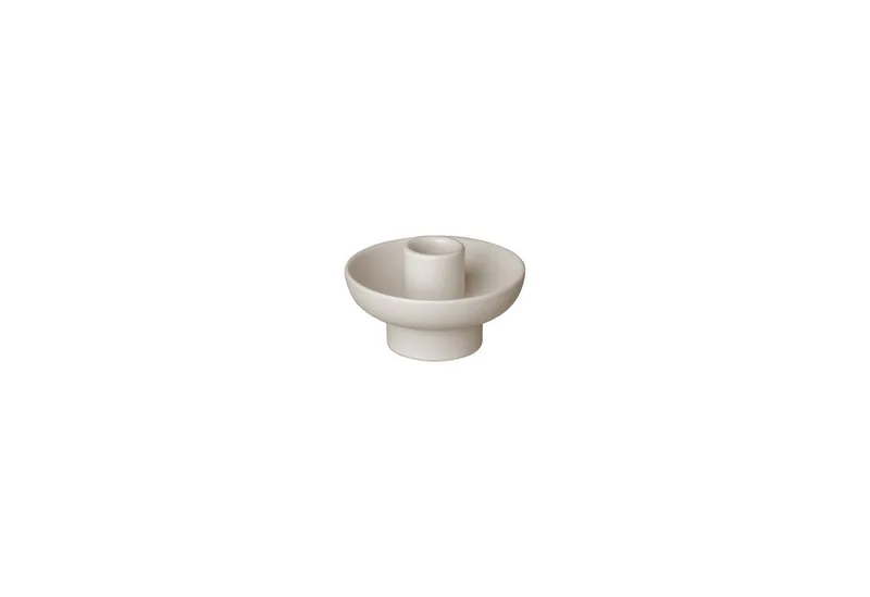 Kerzenhalter -VELA- Design-Kerzenhalter: Elegantes Steingut mit matter Glasur, Elegant, Steingut, Matt Glasur, Adventskranz, Größenauswahl, Formauswahl by Blomus in Beige – product photo