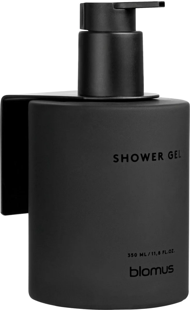 Kirei Dispenser Smoke Shower Gel | Lijmen cm | Staal by Blomus in Zwart – product photo
