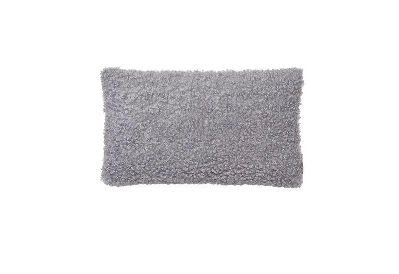 Kissenhülle -TEDDY- Kissenbezug, Dekokissen, Kuschelkissen, Wohnkissen modern, Flauschig, inkl. Trageschlaufe, inkl. Filzgleitern by Blomus in Grau – product photo