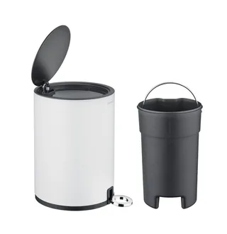 Kosmetikeimer -SINO- Mülleimer 3 Liter, Absenkautomatik (Soft Close), Innenbehälter fra Blomus i Hvid – produktbillede 2 af 5