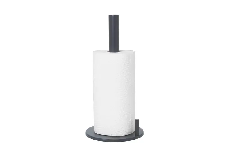 Küchenrollenhalter -COLO- Küchenrollenhalter: Minimalistisches Design & rutschfeste Basis, Pulverbeschichtet, Rutschfest, Stahl, Minimalistisch, Hochwertig by Blomus in Schwarz – product photo