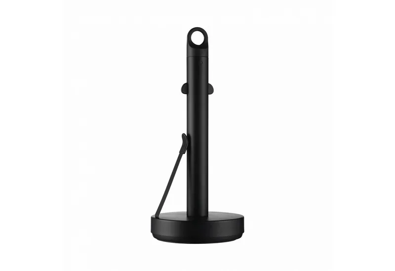 Küchenrollenhalter -LOOP- Design Küchenrollenhalter: Blickfang mit Extras, Edelstahl, Rutschfest, Federmechanik, Stabil, Design, Funktional, Elegant by Blomus in Schwarz – product photo