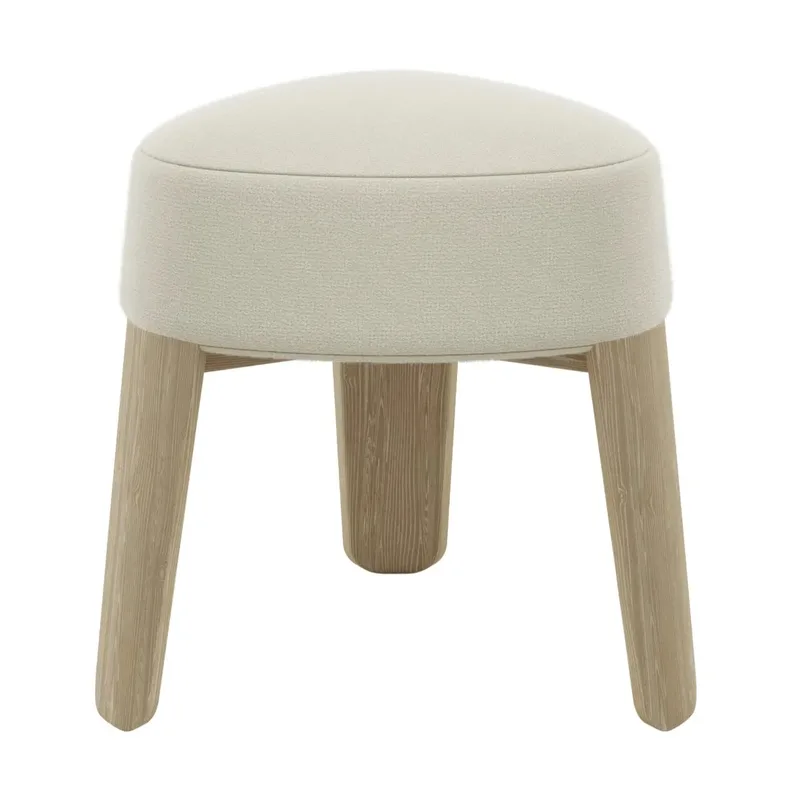 Kuon Hocker Ø47x45 cm Boucla beige von Blomus – Produktfoto