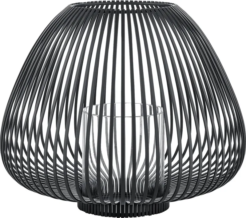 LYVA Lantaarn - H 26 cm, Ø 31 cm (M) - Zwart von Blomus in Black (Zwart) – Produktfoto