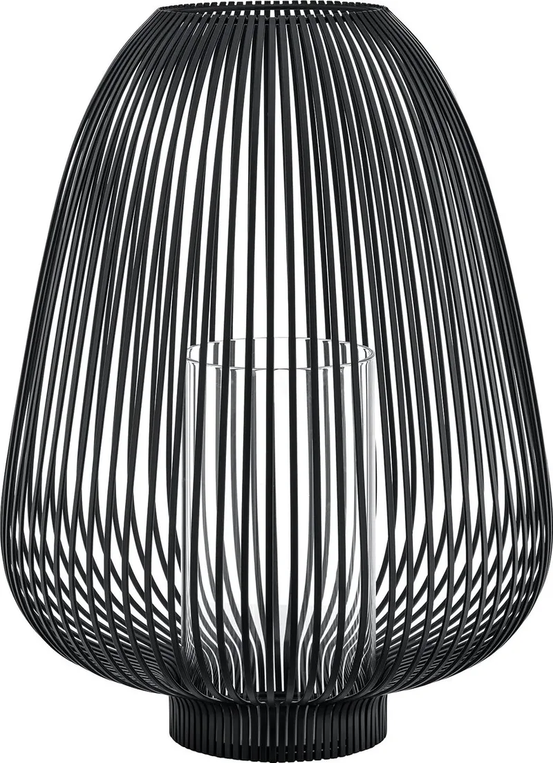 LYVA Lantaarn - H 45 cm, Ø 33 cm (L) - Zwart by Blomus in Black (Zwart) – product photo
