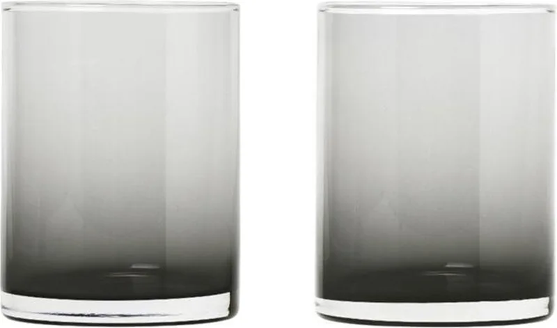 Mera set/2 glas recht 0.22L smoke från Blomus i DOORZICHTIG – produktbild