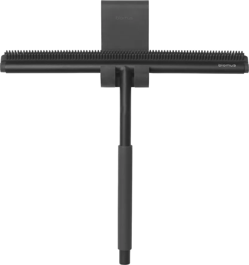 MODO Douchewisser - Zwart - Met Muurhouder by Blomus in Black (Zwart) – product photo