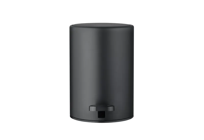 Mülleimer Treteimer -MODO- Abfalleimer, Pedaleimer: moderner Badezimmereimer, 3L Volumen, mit Henkel, Soft-Close System, Kohlefilter von Blomus in Schwarz – Produktfoto