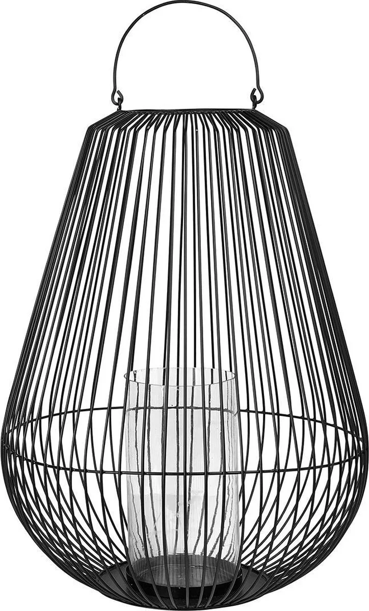 NIDEA windlicht / lantaarn staal Ø53 cm (65759) Large von Blomus in Zwart – Produktfoto