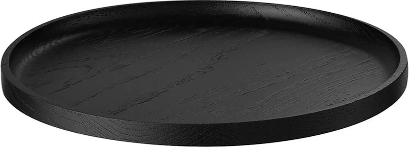 Oku Ronde Tray / Dienblad Black | Hout von Blomus in Zwart – Produktfoto