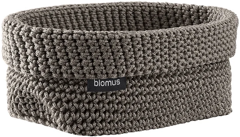 Opbergmand Tela Fungi | Donkergrijs / Bruin | Polyester by Blomus in Donkergrijs / Bruin – product photo
