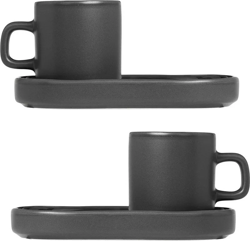PILAR Kopjes en Schotel - 50 ml - Agave Green - 2 stuks by Blomus in Groen – product photo