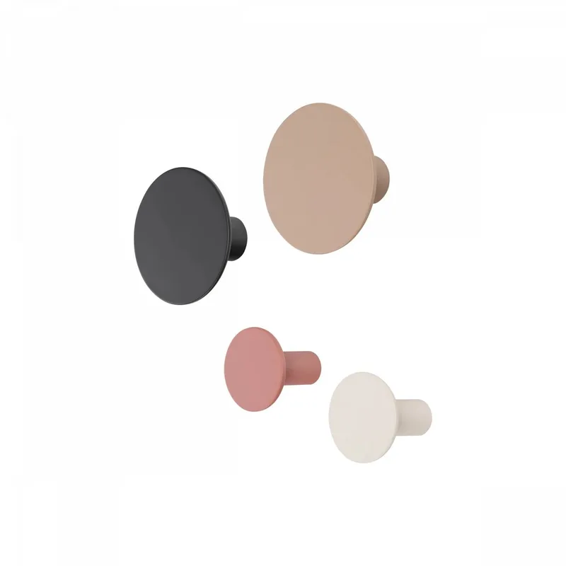 Ponto wandhaken set van 4: moonbeam, cedar wood, nomad & espresso von Blomus in Donkergrijs / Beige / Bruin / Roze – Produktfoto