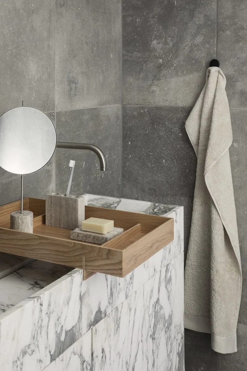 Riva Badtextiel Moonbeam | 100 x 200 cm | Katoen von Blomus in Beige – Produktfoto