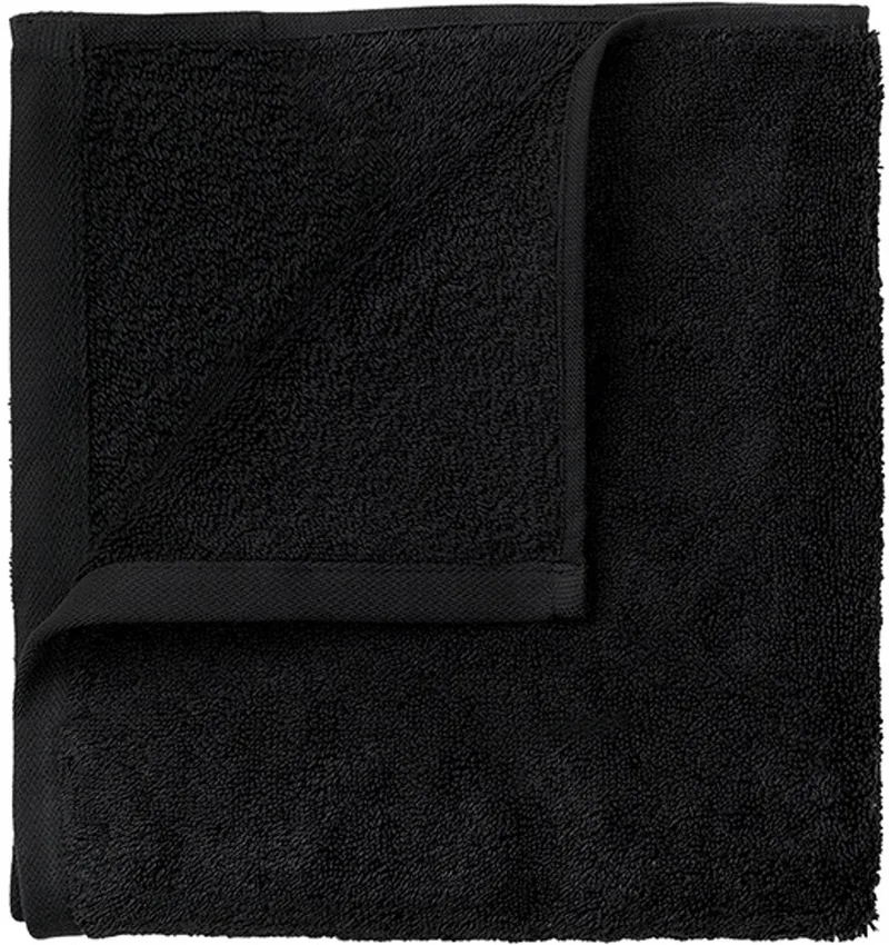 Riva Badtextiel Off Black | 30 x 30 set/4 cm | Katoen von Blomus in Zwart – Produktfoto