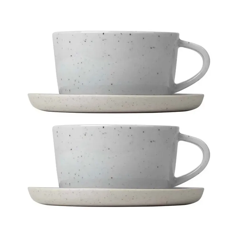 Sablo Kaffeetasse mit Untersetzer 2er Pack Cloud by Blomus – product photo