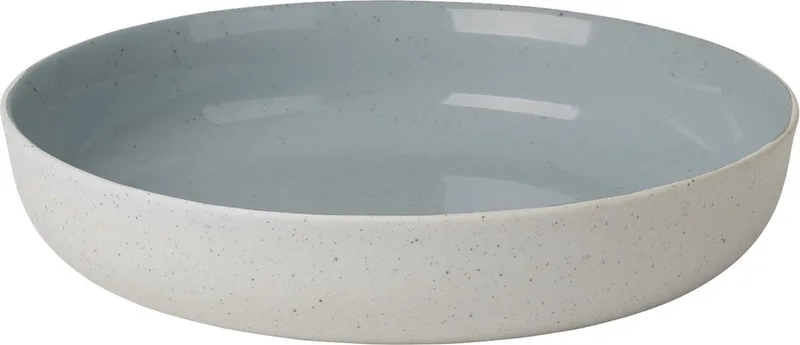 Sablo Stone Diep Bord 18, | Lichtgrijs / Blauw | Stoneware by Blomus in Lichtgrijs / Blauw – product photo