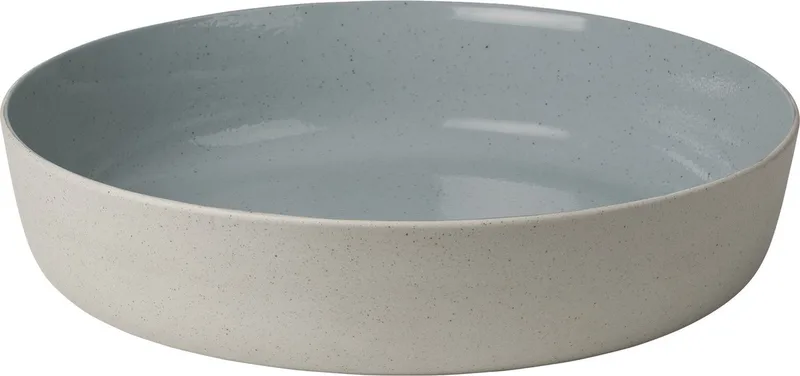 Sablo Stone Serveerschaal 34, | Lichtgrijs / Blauw | Stoneware van Blomus in Lichtgrijs / Blauw – productfoto