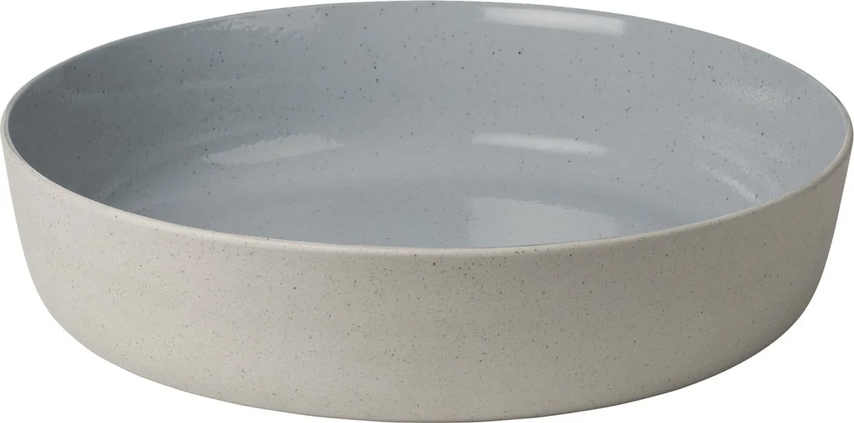 Sablo Stone Serveerschaal | Lichtgrijs / Blauw | Stoneware by Blomus in Light grey, Blue – product photo