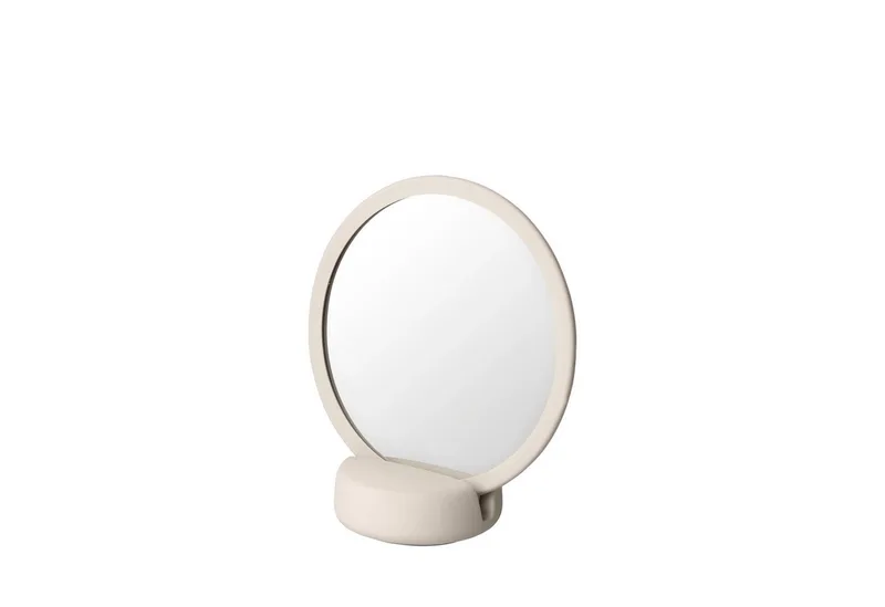 Schminkspiegel -SONO- Kosmetikspiegel, Badspiegel, 5-fach-Vergrößerung, Soft-Touch, Abnehmbare Halterung by Blomus in Beige – product photo