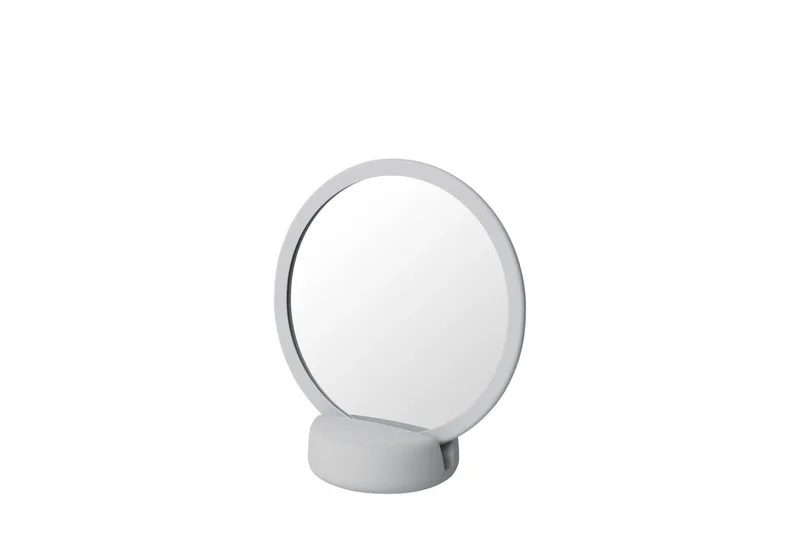 Schminkspiegel -SONO- Kosmetikspiegel, Badspiegel, 5-fach-Vergrößerung, Soft-Touch, Abnehmbare Halterung by Blomus in Grau – product photo