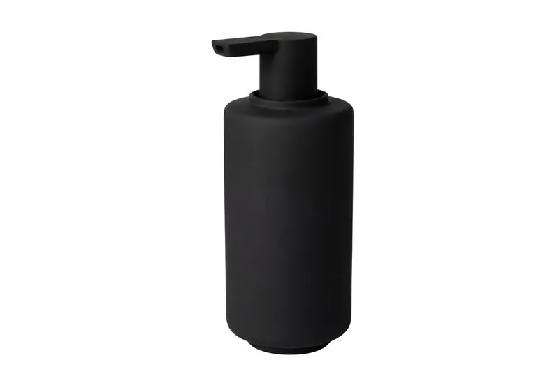 Seifenspender -SAYA- Dosierspender, Pumspender Badezimmer: Modernes Design, (1-tlg), 190ml, Soft-Touch, präziser Pumpkopf von Blomus in Schwarz – Produktfoto