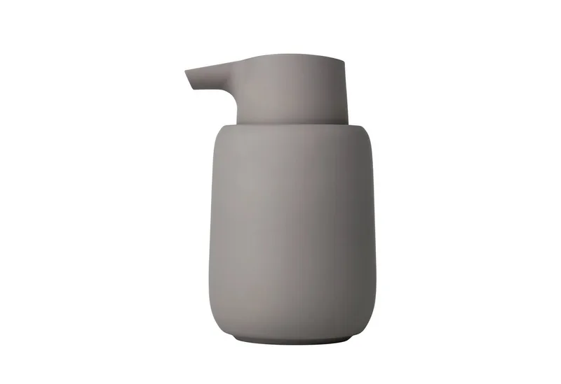 Seifenspender -SONO- Eleganter Dosierspender: Minimalistisches Design, Soft-Touch, 250ml Fassungsvermögen, Langlebig, Pflegeleicht, Modern, Kompakt de Blomus en Braun – photo du produit