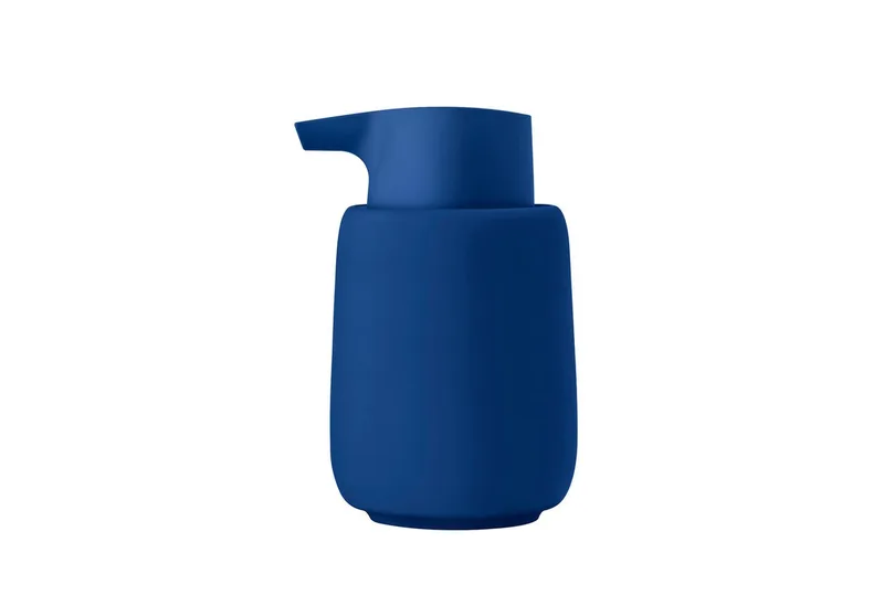 Seifenspender -SONO- Eleganter Dosierspender: Minimalistisches Design, Soft-Touch, 250ml Fassungsvermögen, Langlebig, Pflegeleicht, Modern, Kompakt van Blomus in Blau – productfoto