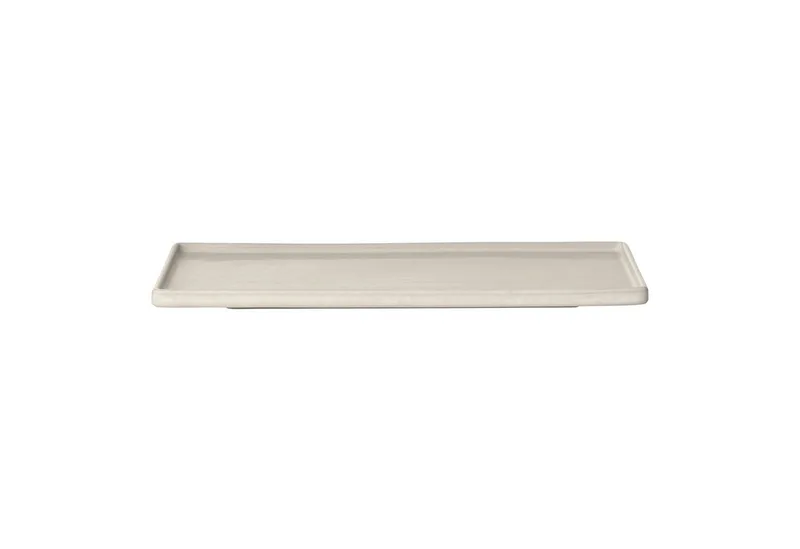 Servierplatte -MAKOTO- Servierteller, Buffetplatte, Geschirr: Modernes Design, Steingut, (1-tlg), Zeitlose Servierplatte, Unikat, Matte Glasur, Schwebend by Blomus in Beige – product photo
