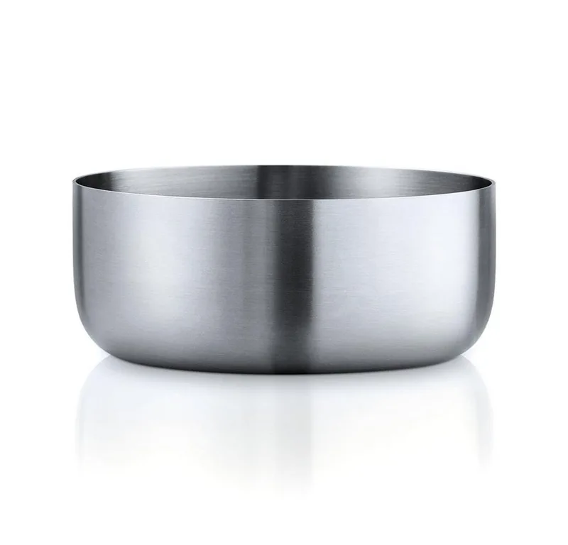 Snackschale -BASIC- Edelstahl Snackschale: Modernes Design für Snacks & Obst, Edelstahl, 250ml, Spülmaschinengeeignet, Modern, Kombinierbar, Snackschale by Blomus in Silberfarben – product photo