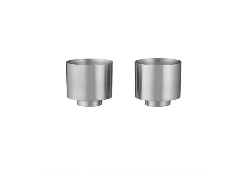 Tasse 2er Set -MAKOTO STEEL- Kaffeetasse, Espressotasse, Teetasse, 2-tlg., doppelwandig, thermofunktion, zeitloser Edelstahl by Blomus in Silver – product photo