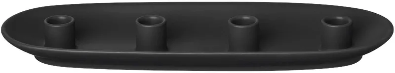 Vela Kandelaar Black Ovaal | Stoneware van Blomus in Zwart – productfoto