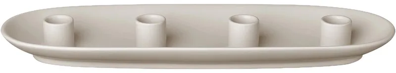 Vela Kandelaar Moonbeam Ovaal | Stoneware von Blomus in Beige – Produktfoto
