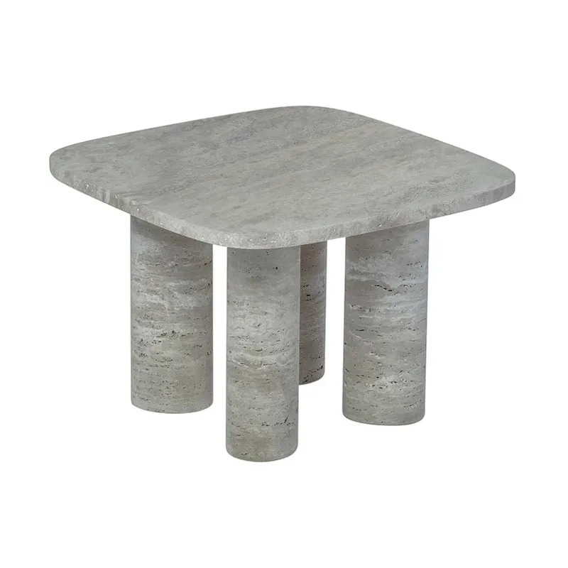 Volos Beistelltisch S 52x52 cm Silver Travertine by Blomus – product photo