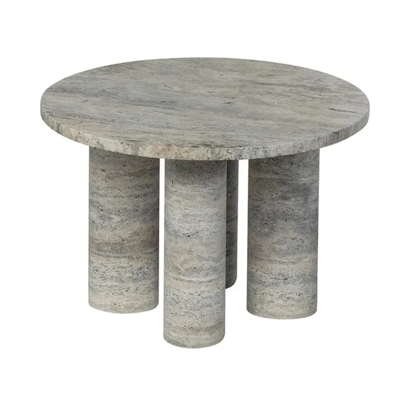 Volos Beistelltisch S Ø52 cm Silver Travertine by Blomus – product photo