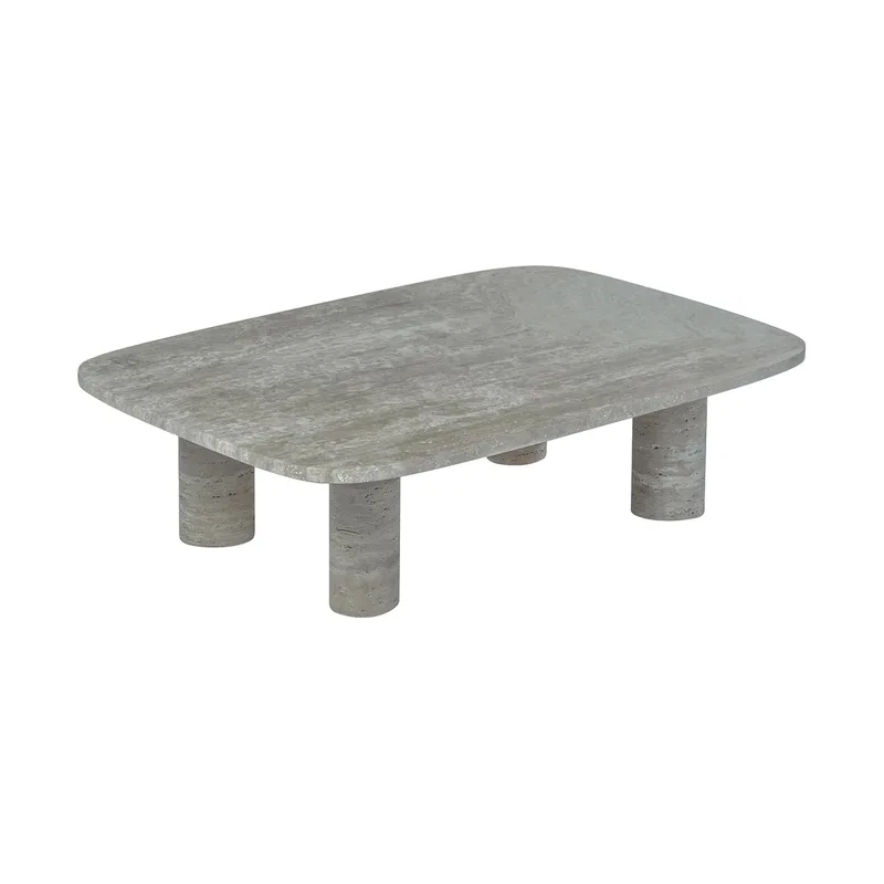 Volos Couchtisch L 100x70 cm Silver Travertine by Blomus – product photo