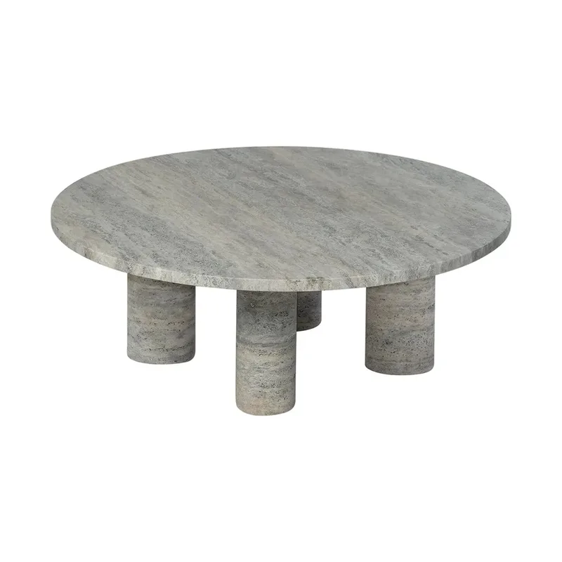 Volos Couchtisch L Ø75 cm Silver Travertine by Blomus – product photo