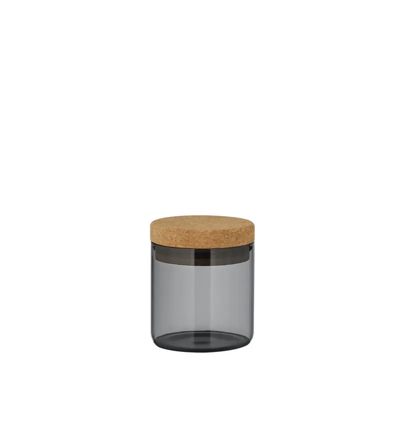 Vorratsglas -KEEPY- Vorratsdose, Aufbewahrungsbehälter: Luftdicht & frisch, Borosilikatglas, Hochwertig, Glas, Korkdeckel, Vielseitig, Robust, Stilvoll, Modern by Blomus in Weiß – product photo
