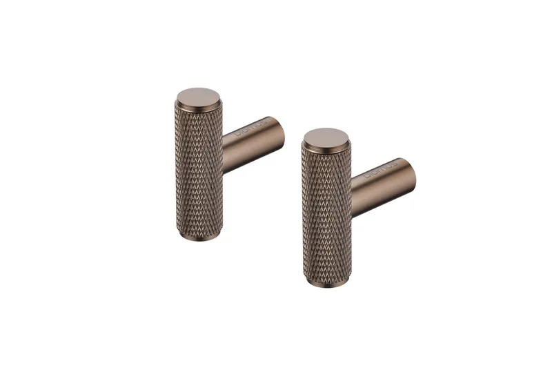 Wandhaken -ROF- 2er Set Kleiderhaken, Haken für die Wand, Haken aus Metall, (2-St), Markante Optik, Vielseitig einsetzbar, Griffig und Robust by Blomus in Braun – product photo